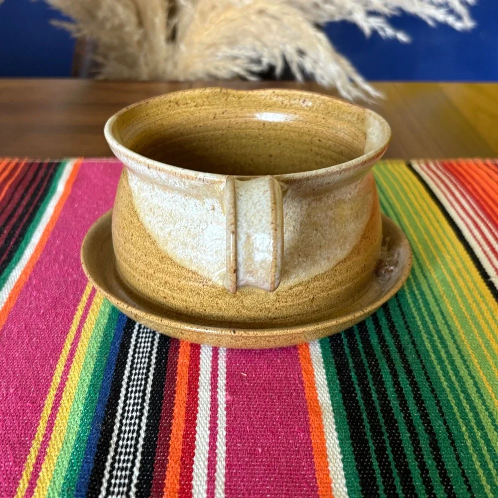 UNIQUE FIND! Handmade Stoneware Batter Bowl | Vintage Ceramic Mixing Bowl